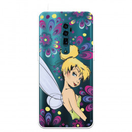 Funda para Oppo Reno 10x Zoom Oficial de Disney Campanilla Flores - Peter Pan