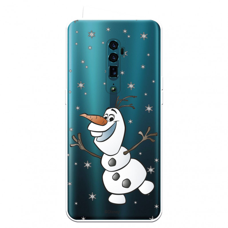 Funda para Oppo Reno 10x Zoom Oficial de Disney Olaf Transparente - Frozen