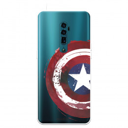 Funda para Oppo A79 5G Oficial de Marvel Capitán América Escudo  Transparente - Marvel