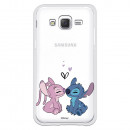 Funda para Samsung Galaxy J5 Oficial de Disney Angel & Stitch Beso - Lilo & Stitch
