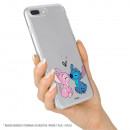 Funda para Bq Aquaris X Oficial de Disney Angel & Stitch Beso - Lilo & Stitch