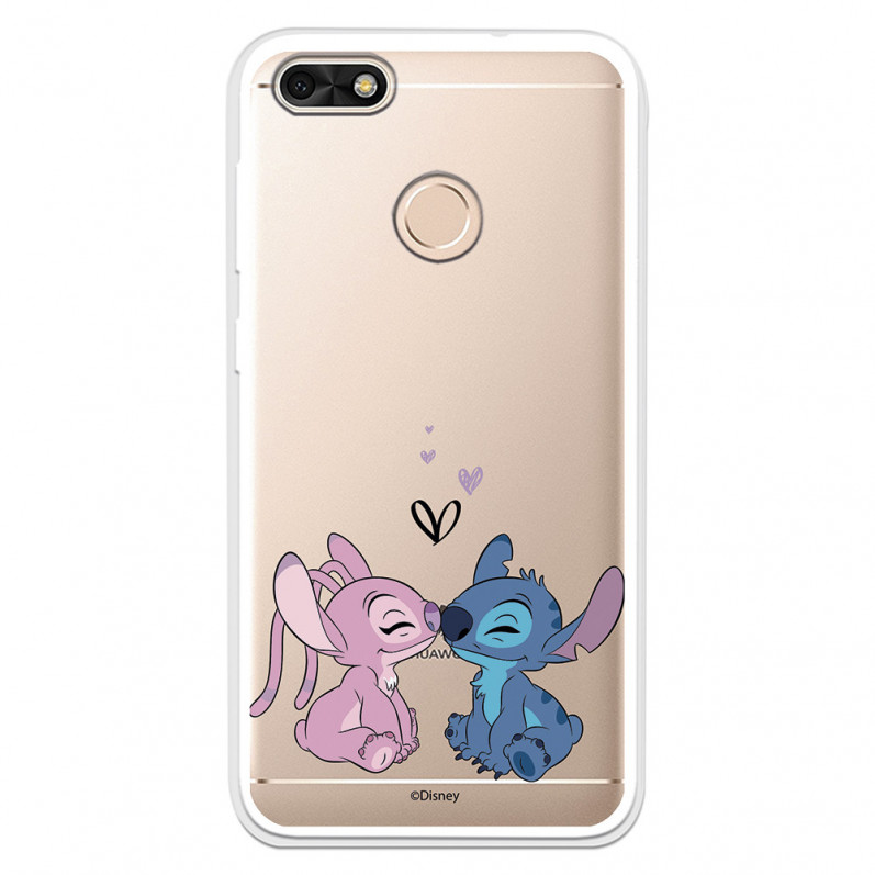 Funda para Huawei Y6 Pro 2017 Oficial de Disney Angel & Stitch Beso - Lilo & Stitch