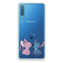 Funda para Samsung Galaxy A7 2018 Oficial de Disney Angel & Stitch Beso - Lilo & Stitch