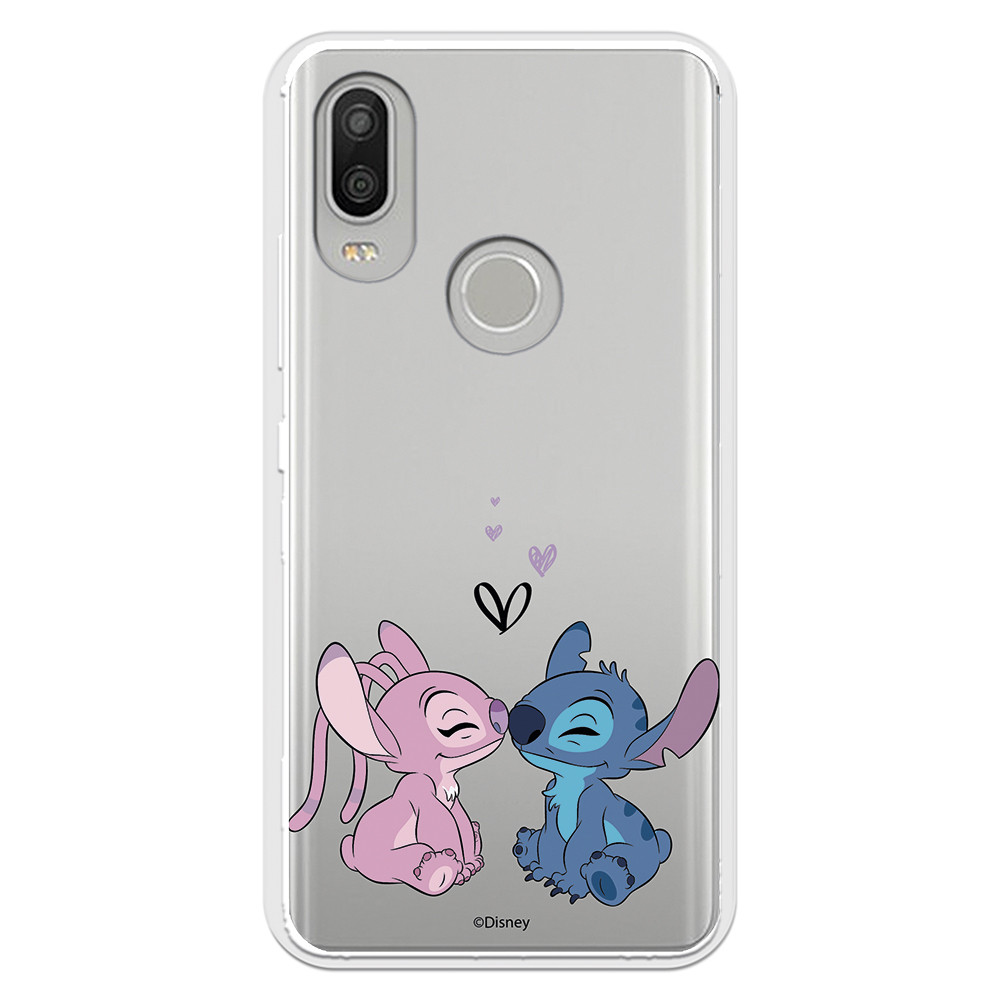 Funda para Oppo A57 4G Oficial de Disney Angel & Stitch Beso