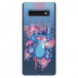 Funda para Samsung Galaxy S10 Oficial de Disney Stitch Graffiti - Lilo & Stitch