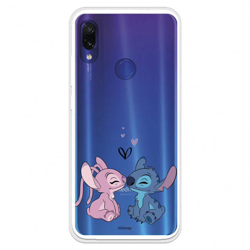 Funda para Xiaomi Redmi Note 7 Oficial de Disney Angel & Stitch Beso - Lilo & Stitch