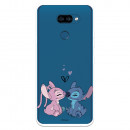 Funda para LG K40S Oficial de Disney Angel & Stitch Beso - Lilo & Stitch