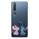 Funda para Xiaomi Mi 10 Oficial de Disney Angel & Stitch Beso - Lilo & Stitch