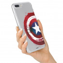 Funda para OnePlus 8 Oficial de Marvel Capitán América Escudo Transparente - Marvel