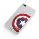 Funda para OnePlus 8 Oficial de Marvel Capitán América Escudo Transparente - Marvel