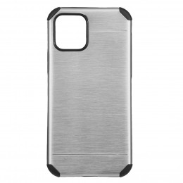 Funda Metalizada Plata para iPhone 12 Max- La Casa de las Carcasas