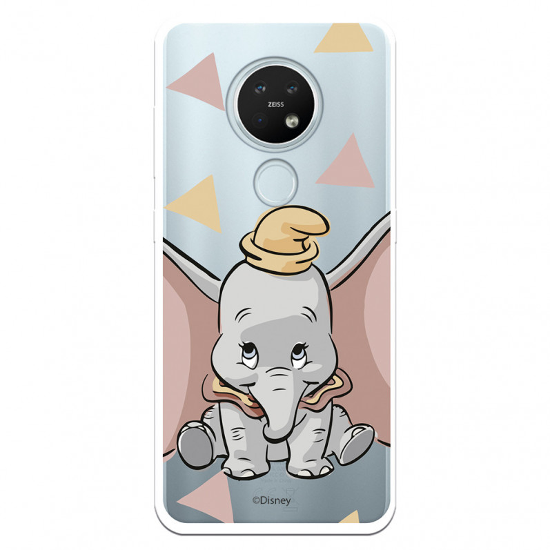 Funda para Nokia 7.2 Oficial de Disney Dumbo Silueta Transparente - Dumbo