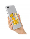 Funda para Nokia 7.2 Oficial de Disney Simba y Nala Silueta - El Rey León