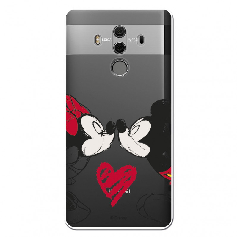 Carcasa Oficial Mikey Y Minnie Beso Clear para Huawei Mate 10 Pro- La Casa de las Carcasas