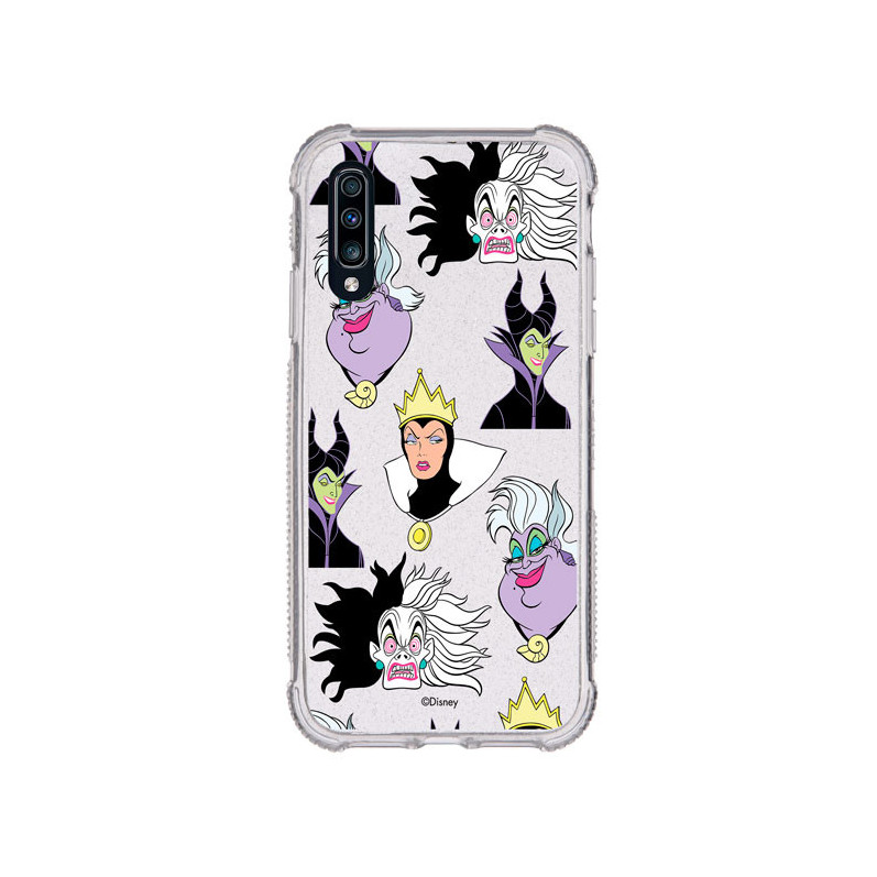 Funda Brillantina para Samsung Galaxy A70 Oficial de Disney Villanas Patrón - Villanas Disney