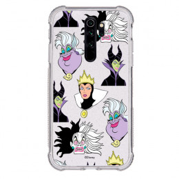 Funda Brillantina para Xiaomi Redmi Note 8 Pro Oficial de Disney Villanas Patrón - Villanas Disney