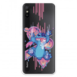 Funda para Xiaomi Redmi 9A Oficial de Disney Stitch Graffiti - Lilo & Stitch