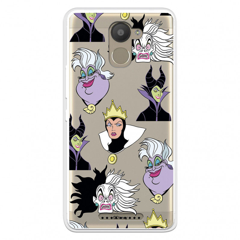 Funda para Bq Aquaris U Plus Oficial de Disney Villanas Patrón - Villanas Disney