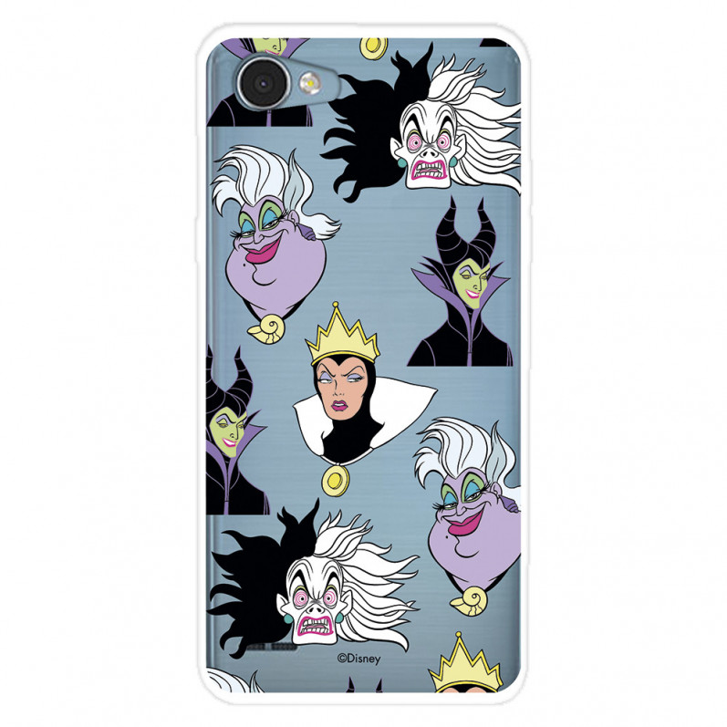 Funda para LG Q6 Oficial de Disney Villanas Patrón - Villanas Disney