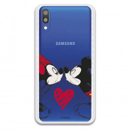 Carcasa Oficial Mikey Y Minnie Beso Clear para Samsung Galaxy A30- La Casa de las Carcasas