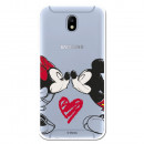 Carcasa Oficial Mikey Y Minnie Beso Clear para Samsung Galaxy J7 2017- La Casa de las Carcasas