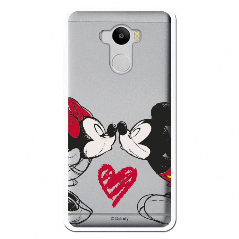 Carcasa Oficial Mikey Y Minnie Beso Clear para Xiaomi Redmi 4- La Casa de las Carcasas