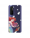 Funda para Xiaomi Mi Note 10 Lite Oficial de Disney Ariel y Sebastián Burbujas - La Sirenita