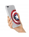 Offizielle Marvel Captain America Shield Transparente Hülle für Xiaomi Mi Note 10 Lite - Marvel