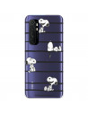 Funda para Xiaomi Mi Note 10 Lite Oficial de Peanuts Snoopy rayas - Snoopy