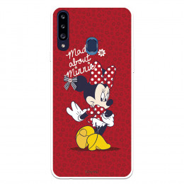 Funda para Samsung Galaxy A20S Oficial de Disney Minnie Mad About - Clásicos Disney