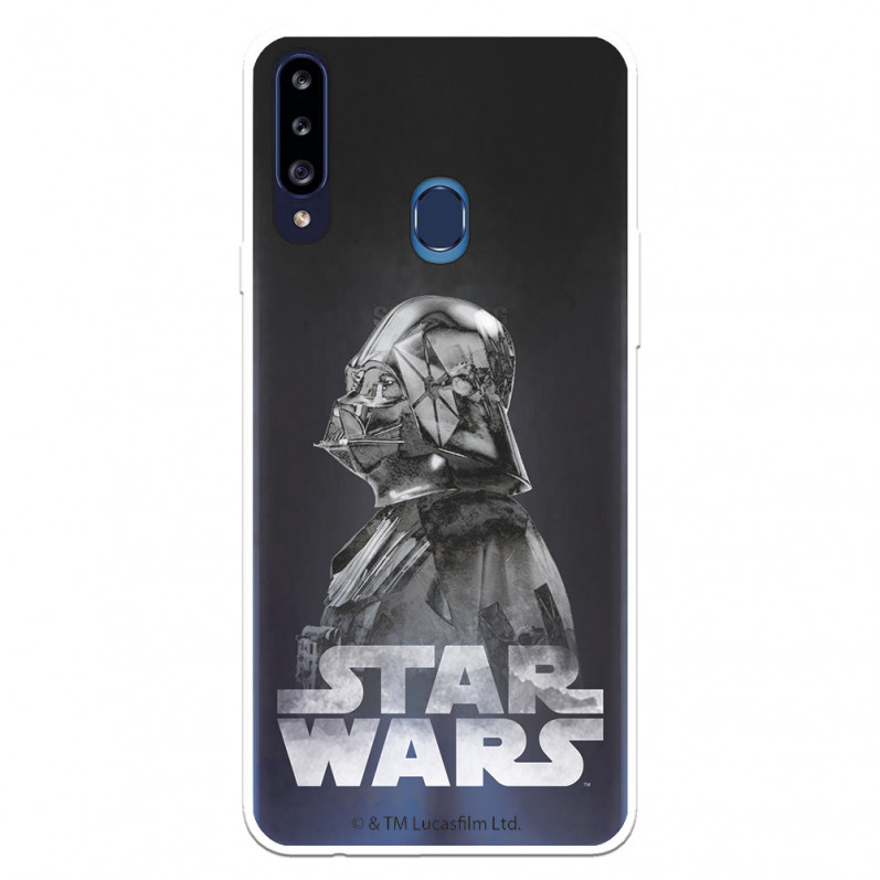 Funda para Samsung Galaxy A20S Oficial de Star Wars Darth Vader Fondo negro - Star Wars