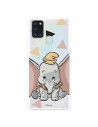 Funda para Samsung Galaxy A21S Oficial de Disney Dumbo Silueta Transparente - Dumbo