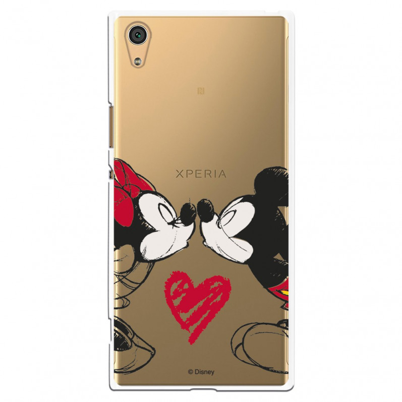 Carcasa Oficial Mikey Y Minnie Beso Clear para Sony Xperia XA1 Ultra- La Casa de las Carcasas