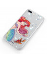 Funda para Xiaomi Mi 10T Oficial de Disney Ariel y Sebastián Burbujas - La Sirenita
