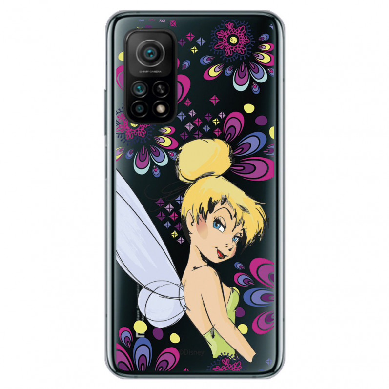 Funda para Xiaomi Mi 10T Oficial de Disney Campanilla Flores - Peter Pan