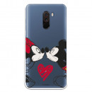 Carcasa Oficial Mikey Y Minnie Beso Clear para Pocophone F1- La Casa de las Carcasas