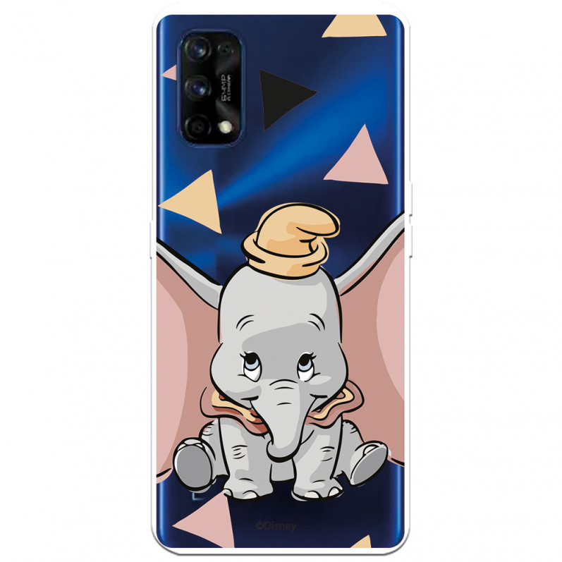 Funda para Realme 7 Pro Oficial de Disney Dumbo Silueta Transparente - Dumbo