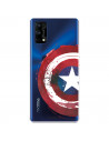 Funda para Realme 7 Pro Oficial de Marvel Capitán América Escudo Transparente - Marvel