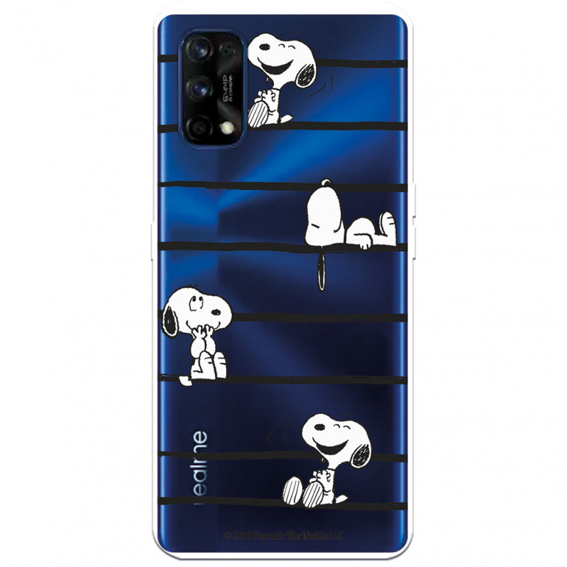 Funda para Realme 7 Pro Oficial de Peanuts Snoopy rayas - Snoopy