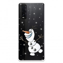 Funda para Oppo Find X2 Oficial de Disney Olaf Transparente - Frozen