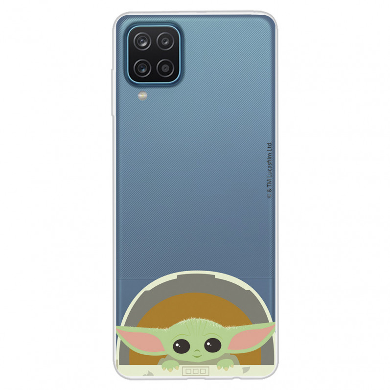 Funda para Samsung Galaxy A12 Oficial de Star Wars Baby Yoda Sonrisas - The Mandalorian