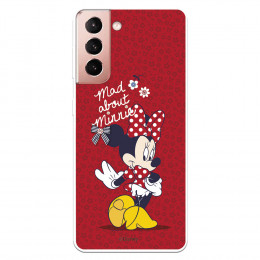 Funda para Samsung Galaxy S21 Oficial de Disney Minnie Mad About - Clásicos Disney