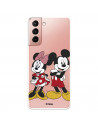 Funda para Samsung Galaxy S21 Oficial de Disney Mickey y Minnie Posando - Clásicos Disney