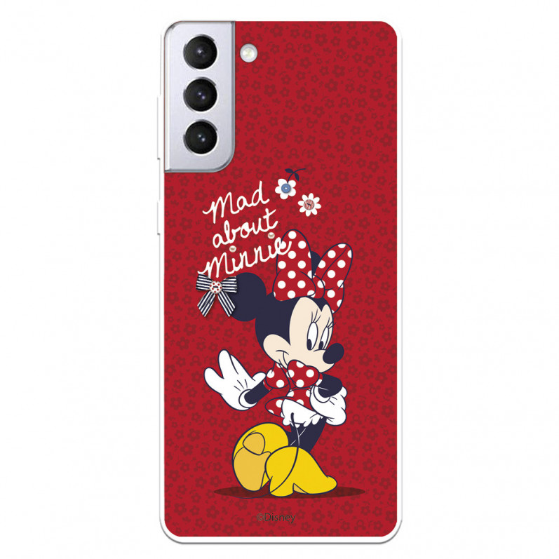 Funda para Samsung Galaxy S21 Plus Oficial de Disney Minnie Mad About - Clásicos Disney