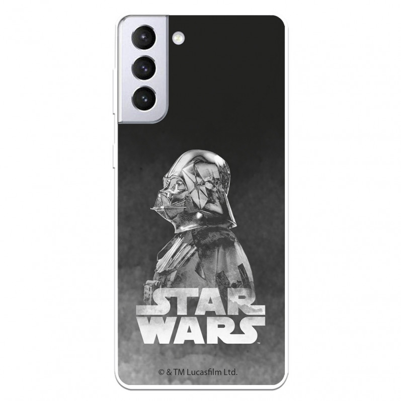 Funda para Samsung Galaxy S21 Plus Oficial de Star Wars Darth Vader Fondo negro - Star Wars