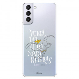 Funda para Samsung Galaxy S21 Plus Oficial de Disney Dumbo Vuela tan Alto - Dumbo