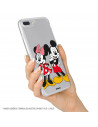 Funda para Samsung Galaxy S21 Plus Oficial de Disney Mickey y Minnie Posando - Clásicos Disney