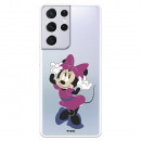 Funda para Samsung Galaxy S21 Ultra Oficial de Disney Minnie Rosa - Clásicos Disney