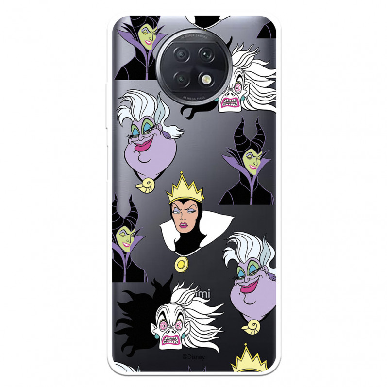 Funda para Xiaomi Redmi Note 9T Oficial de Disney Villanas Patrón - Villanas Disney