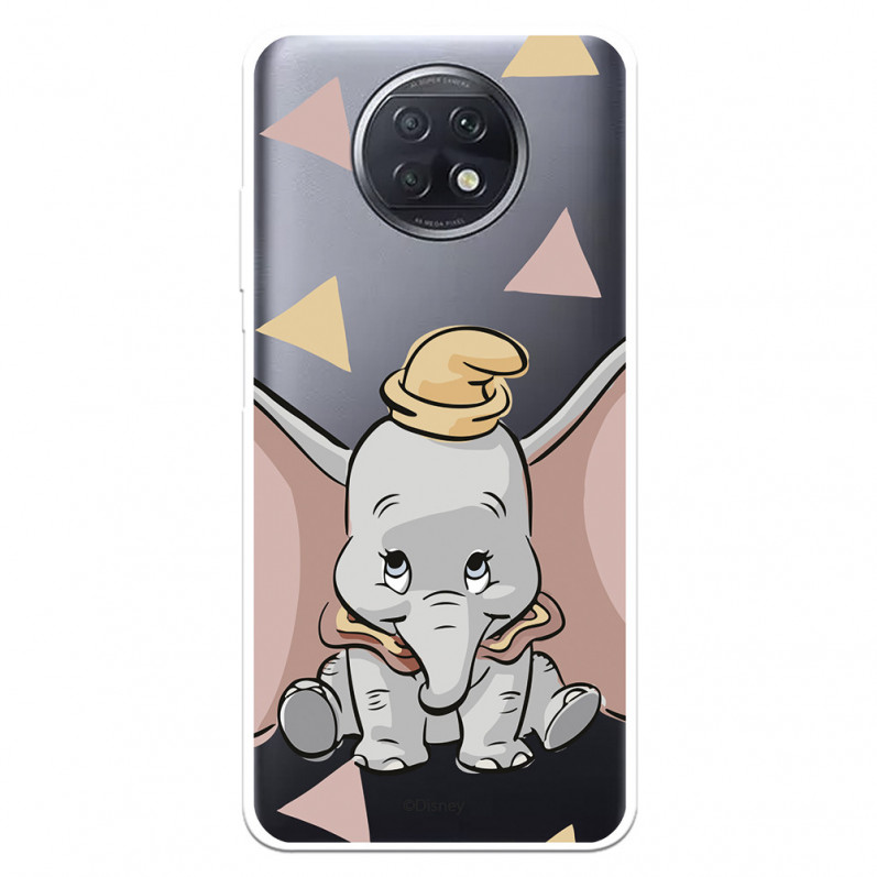 Funda para Xiaomi Redmi Note 9T Oficial de Disney Dumbo Silueta Transparente - Dumbo